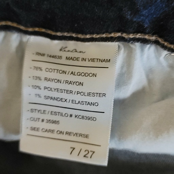 KanCan ● High Rise Fray Hem Ankle Skinny Jeans for Women's Destresed Blue Sz 27 - Picture 11 of 11